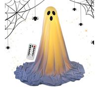 Imtrub Fantôme lumineux - Fantôme lumineux effrayant avec télécommande, accessoires de maison hantée effrayante pour cours, jardins, porches, vacances, festival, fête, salle d'évasion