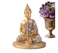 Imtrub Figurine de Bouddha - Brûleur d'encens zen | Décoration d'intérieur pour méditation, yoga, salon de thé, fenêtre, cuisine, bureau, chambre, entrée, porche, autel, cheminée, bar