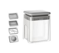 Imtrub Hachoir à Oignons,4-en-1 Multifonction Manuel avec Récipient pour Cuisine - Hachoir-Légumes Trancheur,pour Préparation Maison Restaurant Salade Carotte Tomate Gingembre Fruit