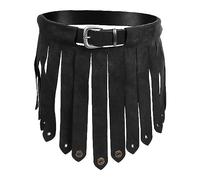 Imtrub Jupe d'armure médiévale en Simili Cuir à Pampilles Romaines - Armure rétro Viking Romaine pour Hommes, Gladiateur, Costume Romain pour Adultes, Soldat Romain pour Adultes