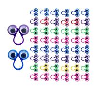 Imtrub Les Yeux de Marionnettes à Doigt - 50 Pièces des Anneaux Jouets avec Yeux Qui Bougent - Anneaux Marionnettes Doigts 6 Couleurs Cadeaux Fête Récompenses Scolaire Anniversaire Noël