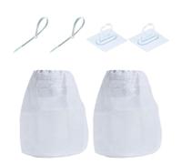 Imtrub Lot de 2 pièges à peluches pour sèche-linge - Sac de rechange pour linge en nylon - Poches en coton pour dortoir, appartement, évier, vêtements