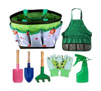 Imtrub Outils de Jardinage, Ensemble d'outils de Jardinage pour Enfant, Jouets de Jardinage à partir de 3 Ans, fourre-Tout, Tablier, Gants, Flacon pulvérisateur, pelles à râteau