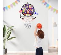 Imtrub Panier De Basket 2 en 1 | Fléchettes Enfant avec Panier de Basket,Équipement Sportif Sécurisé pour en Intérieur et Extérieur Cadeau Anniversaire