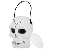 Imtrub Panier d'Halloween, seau d'Halloween pour bonbons, pot à goûter avec poignée pour bougie chauffe-plat, bureau, jeune, garçon, fille, bal masqué, fête de mariage gothique, adulte
