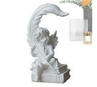 Imtrub Petites Figurines d'ange | Figurine Ange Gardien,Statue d'ange Gardien avec des Cadeaux d'anges en résine Blanche d'aile pour Le Salon