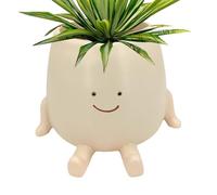 Imtrub Pots Fleurs en Forme Visage, Un Pot Fleurs Mignon, Jardinières Succulentes, Jolie Tête Suspendue pour Collier de Perles, Cadeau pour Amoureux desPlantes, Jardinière de Nouveauté Décorative