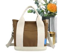 Imtrub Sac Bandoulière en Toile - Grand Contenant Multi-Compartiments Sac Porté Épaule | messager en toile,pour Hommes Femmes Adultes Famille Amis Sorties Voyages Travail Rendez-Vous Automne