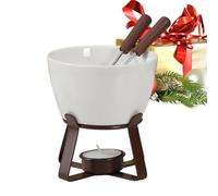 Imtrub Tasse À Fondue - 300ml Résistant À La Chaleur Portable en Céramique - Coupe À Fondue Sucrée Mug À Chocolat Fondant - pour Fête Vacances Anniversaire Noël Personnel Fromage Beurre
