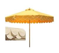 IMUNKT 210cm 250cm 270cm Parasols De Terrasse À Franges Parasol De Plage Parasol De Jardin Style Bohème Pour Exterieur Balcon Piscine(Yellow,250cm/8.2ft)