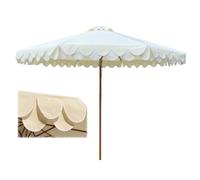 IMUNKT 210cm 250cm 270cm Parasols De Terrasse À Franges Parasol De Plage Parasol De Jardin Style Bohème Pour Exterieur Balcon Piscine(Beige,250cm/8.2ft)