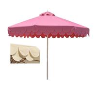 IMUNKT 210cm 250cm 270cm Parasols De Terrasse À Franges Parasol De Plage Parasol De Jardin Style Bohème Pour Exterieur Balcon Piscine(Red,210cm/7ft)