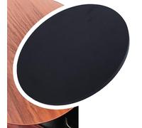 IMUNKT 30 40 50 60 70cm Plateau De Table Rond En Bois Massif, Surface De Table Épaisseur 16mm, Dessus De Table Pour Table À Manger/centre/jardin(Black,40cm/16in)