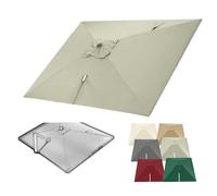 IMUNKT 3x3m Auvent De Parasol Déporté Carré 8 Baleines Toile De Rechange Pour Parasol Jardin 4x3m Couverture De Rechange Pour Parasol Piscine(Sand,2.5x2.5m (8x8ft))