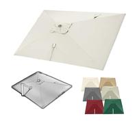 IMUNKT 3x3m Auvent De Parasol Déporté Carré 8 Baleines Toile De Rechange Pour Parasol Jardin 4x3m Couverture De Rechange Pour Parasol Piscine(Beige,3x3m (10x10ft))