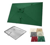IMUNKT 3x3m Auvent De Parasol Déporté Carré 8 Baleines Toile De Rechange Pour Parasol Jardin 4x3m Couverture De Rechange Pour Parasol Piscine(Green,2.5x2.5m (8x8ft))