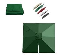 IMUNKT 4x3M 3x3M Auvent De Parapluie Déporté Rectangulaire Toile De Rechange Parasol De Jardin 8 Baleines Tissu De Rechange Pour Parasol De Table(Green,3x3m (9.8x9.8ft))