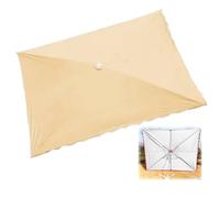 IMUNKT Auvent De Rechange Rectangulaire pour Parasol De Terrasse Housse De Rechange 250x200 200x200 300x200cm Toile De Parasol Déporté Tissu De Rechange pour Parasol'extérieur(Khaki,350x300cm)
