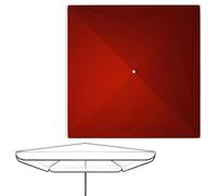 IMUNKT Auvent rectangulaire carré de rechange pour parasol de marché, 300 x 300, 250 x 250, 200 x 200 cm, tissu Oxford double imperméable (bordeaux, 250 x 250 cm/8,2 x 8,2 pieds)