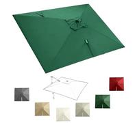 IMUNKT Carré Auvent De Parapluie Déporté 3x3m/3x4m/2.5x2.5m Toile De Rechange Pour Parasol Terrasse Tissu De Remplacement Parasol De Jardin 8 Baleines(Green,3x4m (10x13ft))