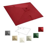 IMUNKT Carré Auvent De Parapluie Déporté 3x3m/3x4m/2.5x2.5m Toile De Rechange Pour Parasol Terrasse Tissu De Remplacement Parasol De Jardin 8 Baleines(Burgundy,3x4m (10x13ft))