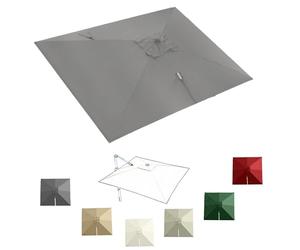IMUNKT Carré Auvent De Parapluie Déporté 3x3m/3x4m/2.5x2.5m Toile De Rechange Pour Parasol Terrasse Tissu De Remplacement Parasol De Jardin 8 Baleines(Grey,3x3m (10x10ft))