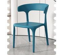 IMUNKT Chaise Empilable Plastique Chaise De Cuisine Moderne Chaises De Salle À Manger Chaises De Jardin Avec Dossier Pour Intérieur Extérieur(Dark blue)