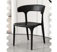 IMUNKT Chaise Empilable Plastique Chaise De Cuisine Moderne Chaises De Salle À Manger Chaises De Jardin Avec Dossier Pour Intérieur Extérieur(Black)