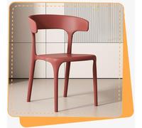 IMUNKT Chaises De Salle À Manger Empilables En Plastique 45cm Chaise Cuisine Avec Dossier Chaise De Bar Pour Cuisine/Salon/Balcon(Red)