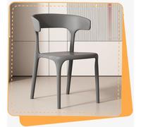 IMUNKT Chaises De Salle À Manger Empilables En Plastique 45cm Chaise Cuisine Avec Dossier Chaise De Bar Pour Cuisine/Salon/Balcon(Grey)