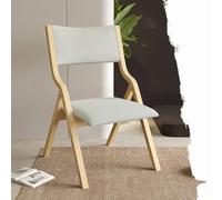 IMUNKT Chaises Pliantes Bois Chaises De Salle À Manger, 45cm Chaises De Cuisine Rembourrée Confortable, Cadre Courbé, Chaise Pliable Portable pour Bureau, Salon(Beige)