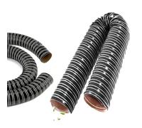 IMUNKT Conduit D'air En Silicone Noir Tuyau D'air Capot Voiture Durite Admission 40/55/70/76/102/152mm Tuyau Ventilation Flexible De Sécheuse Système(3m/9.84ft,20mm(4/5"))