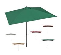 IMUNKT Demi-Parasol Rectangulaire Parasol Mural De Balcon 200x100cm 250x130cm, Réglable en Hauteur, pour Jardin Terrasse Café(Green,200x100cm/6.5x3ft)
