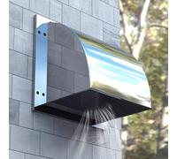 IMUNKT Grille D'aération Carrée, Cuisine Grille De Ventilation, Sortie d'air Murale en Acier INOX 304, pour Séchoirs, Hottes Aspirantes, Systèmes De Ventilation(250mm/10in)