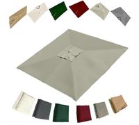 IMUNKT Parasol Déporté Carré Toile De Rechange 300x300cm 8 Baleines Auvent De Rechange Pour Parasol De Jardin Extérieur Tissu De Remplacement Imperméable(Sand,2.5x2.5m (8.2x8.2ft))