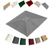 IMUNKT Parasol Déporté Carré Toile De Rechange 300x300cm 8 Baleines Auvent De Rechange Pour Parasol De Jardin Extérieur Tissu De Remplacement Imperméable(Gray,4x3m (13x9.8ft))