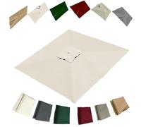 IMUNKT Parasol Déporté Carré Toile De Rechange 300x300cm 8 Baleines Auvent De Rechange Pour Parasol De Jardin Extérieur Tissu De Remplacement Imperméable(Beige,4x3m (13x9.8ft))
