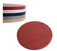 IMUNKT Plateau De Table Rond En Bois 50 60 70 80cm, Ronde Dessus De Table À Manger, Plateau Pour Table Basse Ou Jardin, Bords Polis, 16mm Épaisseur(Teak,40cm/16in)