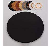 IMUNKT Plateau Tournant en Bois Grand Lazy Susan 80 90 100cm, Plateau Rotatif pour Table À Manger, Plateau De Service De Cuisine, Rotation Silencieuse(Black,85cm/33in)