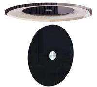 IMUNKT Plateau Tournant Lazy Susan En Verre Noir 60/70/80/90/100cm Plateau Rotatif Pour Table De Salle À Manger Rond Plateau De Service Rotation Silencieuse(60cm(24in))