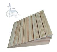 IMUNKT Rampe De Seuil en Bois, Rampe Handicapé Portable, Rampe De Trottoir Rampes De Bordure Hauteur 7cm-15cm, Rampe D'accès pour Fauteuil Roulant Scooter Vélo(39 * 35 * 14cm)