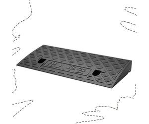 IMUNKT Rampe De Seuil pour Fauteuil Roulant, Rampe De Bordure en Caoutchouc Hauteur 3-22cm, Rampes De Trottoir Légère, Rampe D'Accès Portable pour Voiture, Scooter, Vélo(Black,50 * 40 * 17cm)