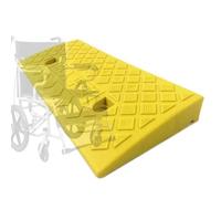 IMUNKT Rampe En Caoutchouc De Trottoir, Rampe De Seuil Pour Marche Hauteur 5-13 Cm, Rampe De Bordure Pour Trottoirs, Voitures, Camions, Accès, Vélos, Motos, Chiens, Fauteuils Roulants(Yellow,50*27*7cm