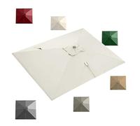 IMUNKT Rectangle Toile De Rechange 3x4m Parasol Déporté, Auvent De Rechange Pour Grand Parasol De Jardin 8 Baleines, Parasol Patio Tissu De Rechange UPF 50+(Beige,3x3m (10x10ft))