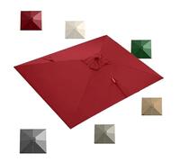 IMUNKT Rectangle Toile De Rechange 3x4m Parasol Déporté, Auvent De Rechange Pour Grand Parasol De Jardin 8 Baleines, Parasol Patio Tissu De Rechange UPF 50+(Burgundy,3x4m (10x13ft))