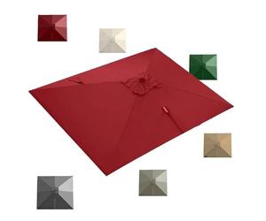 IMUNKT Rectangle Toile De Rechange 3x4m Parasol Déporté, Auvent De Rechange Pour Grand Parasol De Jardin 8 Baleines, Parasol Patio Tissu De Rechange UPF 50+(Burgundy,2.5x2.5m (8x8ft))