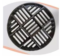 IMUNKT Rond Grille De Drainage Au Sol, Couvercle De Drain Pour Bassin De Captage Extérieur, Grille Caniveau En Fonte Noire Pour Terrasse/Jardin(20x3cm/7.8x1.2in)