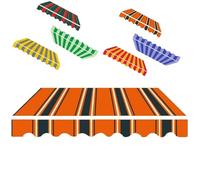 IMUNKT Store Banne Rétractable Manuel De Remplacement Tissu Rayé 3.5x2.5m Tissu De Remplacement pour Auvent Manuel Balcon Et Fenêtre, Multicolore(Stripe 6,2.5x2m/8x6.5ft)