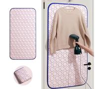 IMUNKT Tapis De Repassage Vertical Portatif, Tapis De Repassage Suspendu Au-Dessus De La Porte - Résistant À La Chaleur - pour Maison/Voyage - Tapis De Fer Pliable avec Crochets(60x120cm/24x47in)