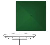 IMUNKT Toile De Rechange De Parasol Jardin Rectangulaire Et Carré, Housse UPF 30+ pour Parasol D'extérieur (Green, 250x250cm/8.2x8.2ft)